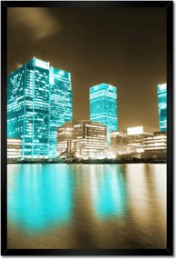 Poszterek keretben 40x60 Kék felhőkarcolók London