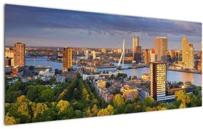 Kép - panoráma Rotterdam, Hollandia (120x50 cm)