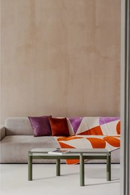 Zöld dohányzóasztal üveg asztallappal 55x105 cm Kob – noo.ma