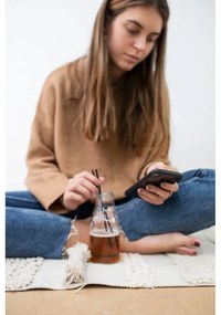 Világosszürke-krémszínű mosható kézi szövésű pamut szőnyeg 170x240 cm Air Natural – Lorena Canals