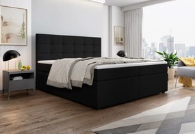 SALMA kárpitozott boxspring ágy + topper, 180x200, inari 52