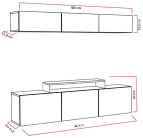 Nappali fal Livingo (fehér)  . 1102269