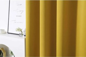 Sárga OXFORD függöny 140x250 cm Felfüggesztés: Fém gyűrűk