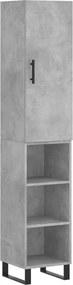 vidaXL betonszürke szerelt fa magasszekrény 34,5x34x180 cm