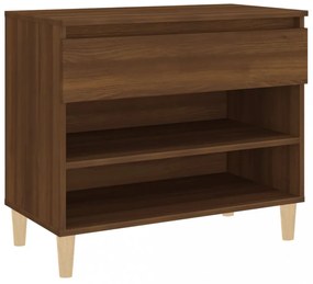 barna tölgy színű szerelt fa cipősszekrény 70x36x60 cm