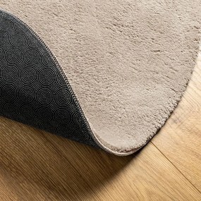 HUARTE homokszínű rövid szálú puha és mosható szőnyeg Ø 200 cm