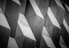 Fotótapéta Geometria Absztrakt Minimalizmus Fekete-fehér 312x219 +ragasztó
