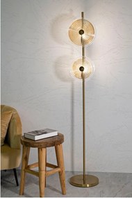 Aranyszínű állólámpa üveg búrával (magasság 170 cm) Venice – Mauro Ferretti