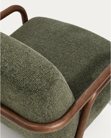 Sötétzöld zsenília fotel Sylo – Kave Home