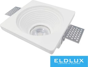 UNIVERSO Gipsz süllyesztett spot lámpatest 1xGU10 120x120x60mm IP20 fehér