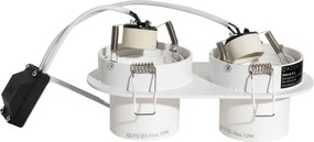 6 darabos süllyesztett spotlámpa szett fehér GU10 50mm 2-fényű - Installa