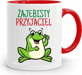 Piros Barát Bögre Békás Barát nyomott mintával