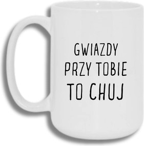 Bögre Fehér Nagy 440ml Ajándék Vicces Csillagok Melletted