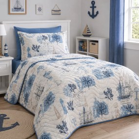 TiaHome Atlantic pamut ágytakaró - 140x220cm + 1 db 50x70cm