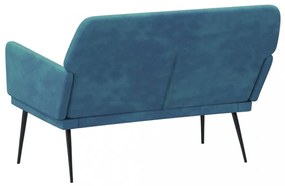 kék bársonypad 108x79x79 cm