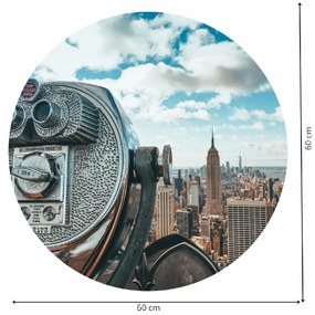 PIPPER. Textil kör alakú falmatrica "New York 2" Méret: 120cm