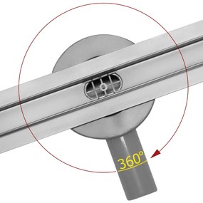 Lineáris lefolyó Rea Neo Slim Pro Nickel Brush INOX 50