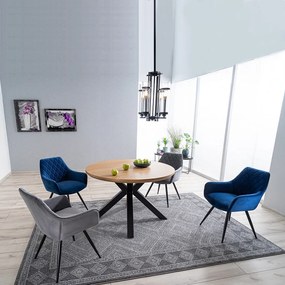 Ritmo étkezőasztal tölgy fekete 120cm