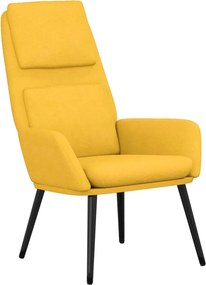 vidaXL mustársárga szövet pihenőfotel