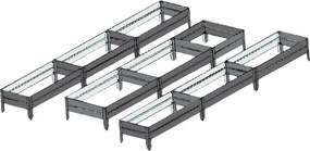 Magasított ágyás szett üvegházakhoz 300x400 fehér Ptf Lengyel