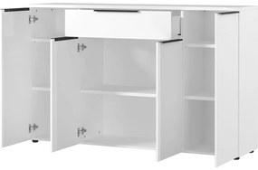 Fehér alacsony komód 161x101 cm Mailand – Germania