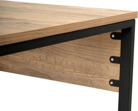 Twin Study Desk - atlanti fenyő/fekete íróasztal