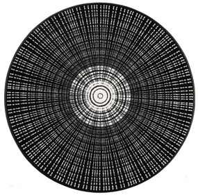 Évgyűrűk, fekete kör alakú  szőnyeg - 115*115 cm (Választható méretek: 115*115 cm)