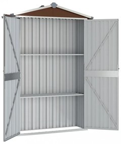 barna horganyzott acél kerti fészer 116x45x175 cm