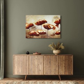Piros virágok képe (90x60 cm)