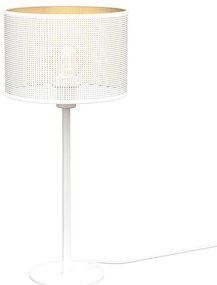 Asztali lámpa LOFT SHADE 1xE27/60W/230V á. 25 cm fehér/arany