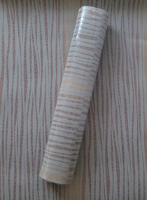 Szürke zebra tapéta barna-arany csíkokkal 784305