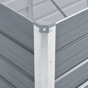 szürke horganyzott acél kerti magaságyás 100 x 40 x 45 cm