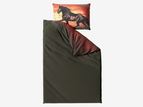 3D mikroszálas ágyneműhuzat LÓ barna Ágyneműhuzat mérete: 70 x 90 cm | 140 x 200 cm