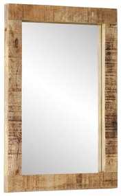 tömör mangófa és üveg tükör 70 x 50 cm
