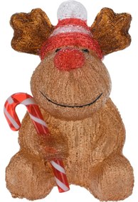 Candy reindeer karácsonyi LED dekoráció, 24 cm
