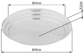 Globo 48419-18 - LED Dimmelhető mennyezeti lámpa ALEY LED/18W/230V + távirányító