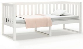 kanapéágy ágy matrac fehér 75x190 cm tömör fa fenyőfa