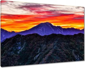 Vászonkép 100x70 Hegyi táj nyugattal