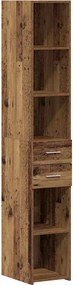 vidaXL Könyvszekrény fiókkal Öreg fa 30 x 42.4 x 185.2 cm