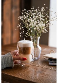 Geo 2 db-os duplafalú lattés pohár készlet, 350 ml - Vialli Design