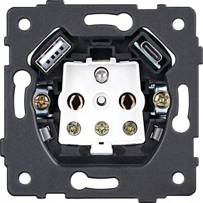 ViPlast Z/u aljzat mechanizmus (2P+Z) Usb A+c csak a ViP sorozathoz [861-10]