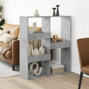 betonszürke szerelt fa térelválasztó 100 x 33 x 115 cm