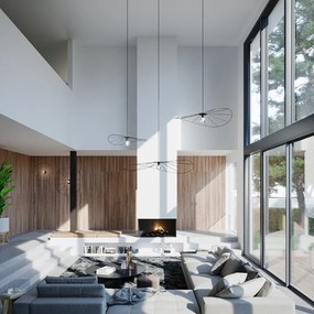 Fekete függőlámpa ø 70 cm Elliot – Sollux