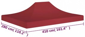 burgundi vörös tető partisátorhoz 4 x 3 m 270 g/m²