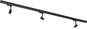 Modern fekete sínrendszer 3 lámpás 3 fázisú bal - Jeany