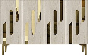 Ece 120 - White, Travertine, Gold