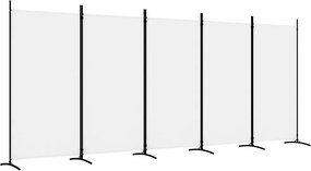 vidaXL fehér 5 paneles paraván 433x180 cm szövet