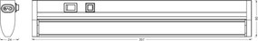 Osram - dimmelhető LED alá szerelhető lámpatest LINEAR TURN LED/6W/230V 35 cm fekete