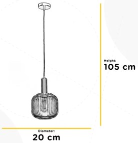 ONLI - Csillár zsinóron DOROTY 1xE27/22W/230V átm. 20 cm