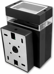 MasterLED Hana 155x110 Kerti oldalfalra helyezhető RAL7021 fekete színű lámpa GU10-es foglalattal